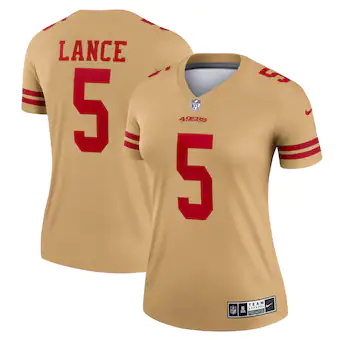 womens nike trey lance gold san francisco 49ers inverted le